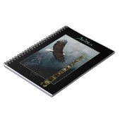 Flying Bald Eagle, Wolven & Totem-Pole Notitieboek (Linkerzijde)