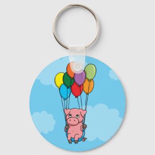 Flying Balloon Pig Sleutelhanger
