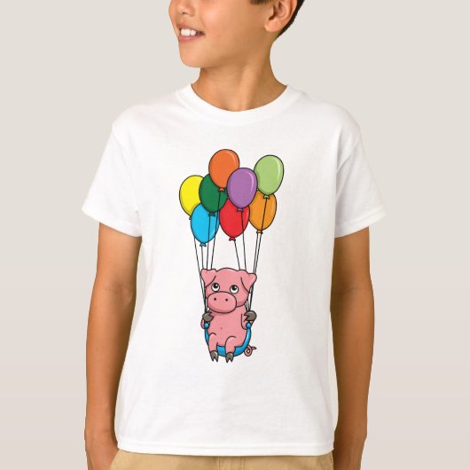 Flying Balloon Pig T-shirt (Voorkant)