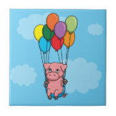 Flying Balloon Pig Tegeltje (Voorkant)