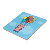 Flying Balloon Pig Tegeltje (Zijkant)