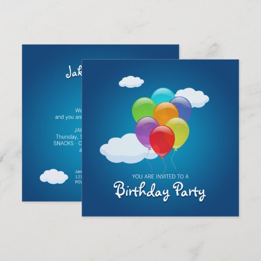 Flying Balloons Kaart (Voorkant / Achterkant)