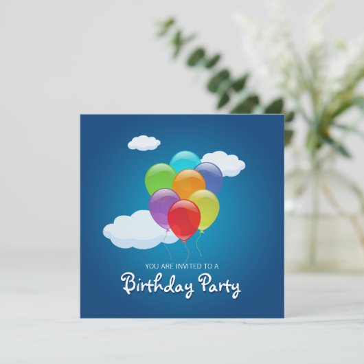 Flying Balloons Kaart (Staand voorkant)