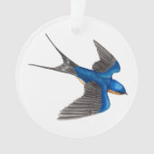 Flying Barn Swallow Acrylornament Ornament (voorkant)