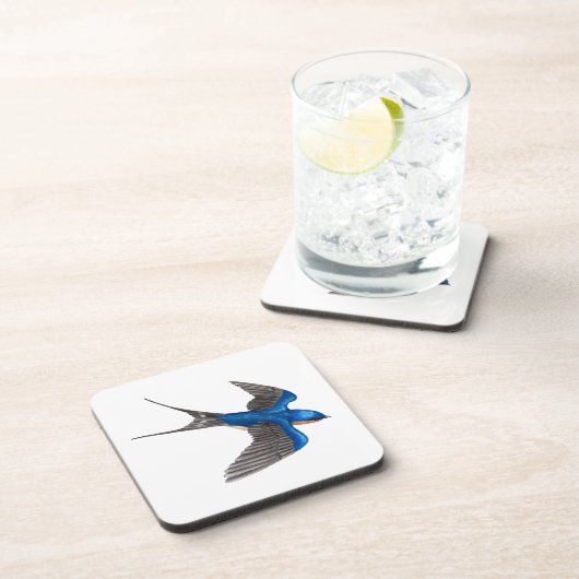 Flying Barn Swallow Bier Onderzetter (Rechterzijde)