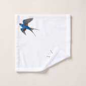 Flying Barn Swallow Bird Art Bad Handdoek (Wasdoekje)