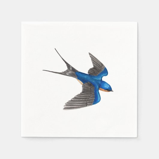 Flying Barn Swallow Bird Art Servet (Voorkant)