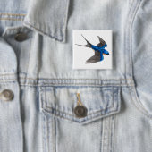 Flying Barn Swallow Button (In situ)
