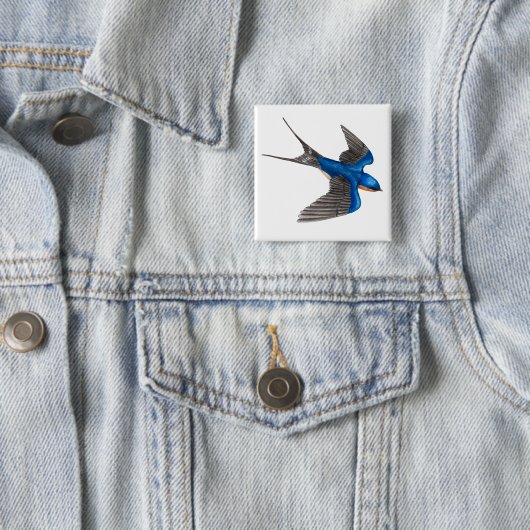 Flying Barn Swallow Button (In situ)