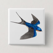 Flying Barn Swallow Button (Voorkant)