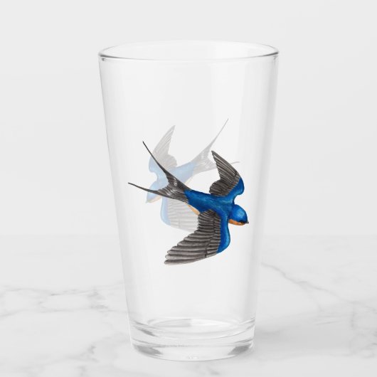 Flying Barn Swallow Glas (Voorkant)