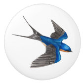 Flying Barn Swallow Keramische Knop (Voorkant)
