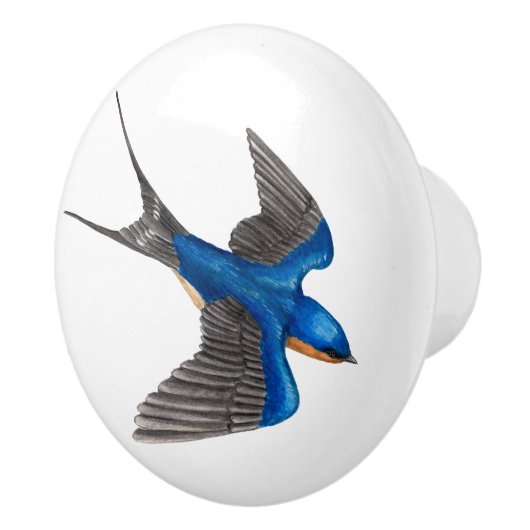 Flying Barn Swallow Keramische Knop (Rechts)