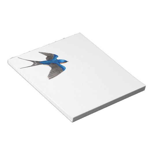 Flying Barn Swallow Note Pad Notitieblok (Schuin)