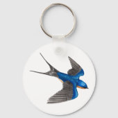 Flying Barn Swallow Sleutelhanger (Voorkant)