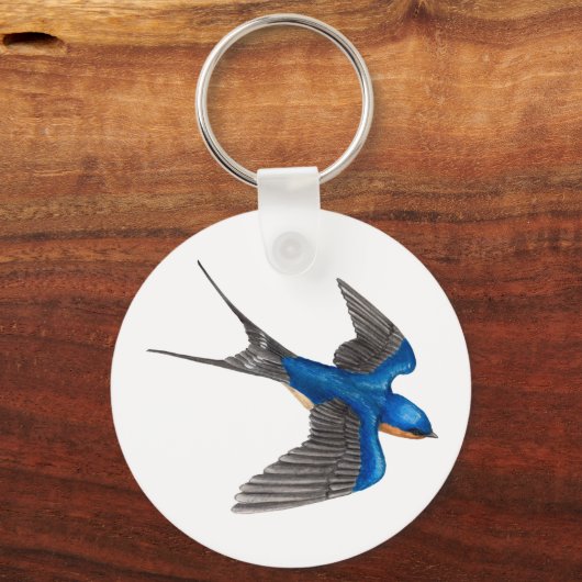 Flying Barn Swallow Sleutelhanger (Voorkant)
