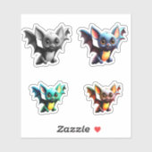 Flying Bat Custom Cut Vinyl Sticker (Vel)