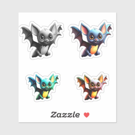 Flying Bat Custom Cut Vinyl Sticker (Vel)