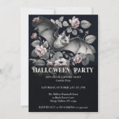 Flying Bat Halloween Party Uitnodiging (Voorkant)