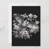 Flying Bat Halloween Party Uitnodiging (Achterkant)