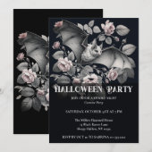 Flying Bat Halloween Party Uitnodiging (Voorkant / Achterkant)