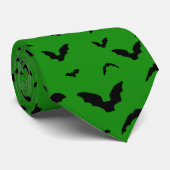 Flying Bat on Green Stropdas (Opgerold)
