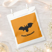 Flying Bat on orange favor bag Bedankzakje (Geknipt)