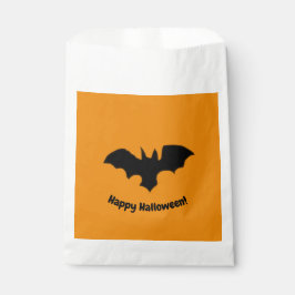 Flying Bat on orange favor bag Bedankzakje