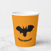 Flying Bat on Orange Papieren Bekers (Voorkant)