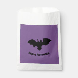 Flying Bat on purple favor bag Bedankzakje