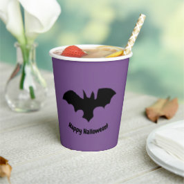 Flying Bat on Purple Papieren Bekers