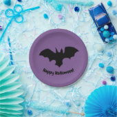 Flying Bat on Purple Papieren Bordje (Feest)