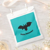 Flying Bat on teal favor bag Bedankzakje (Geknipt)