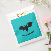 Flying Bat on teal favor bag Bedankzakje (Gezegeld)