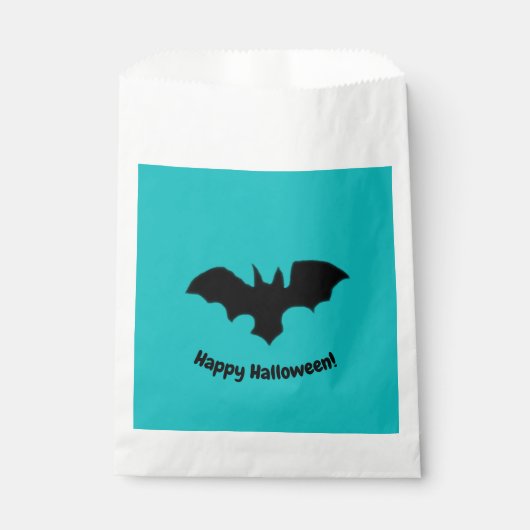 Flying Bat on teal favor bag Bedankzakje (Voorkant)