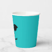 Flying Bat on Teal Papieren Bekers (Links)