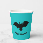 Flying Bat on Teal Papieren Bekers (Voorkant)