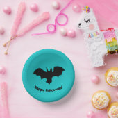 Flying Bat on Teal Papieren Kommen (Feest)