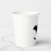 Flying Bat on White  Papieren Bekers (Rechts)