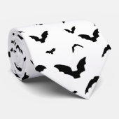 Flying Bat on White Stropdas (Opgerold)
