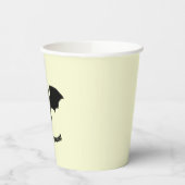 Flying Bat on Yellow Papieren Bekers (Links)