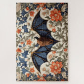 Flying Bat William Morris Inspired Floral Legpuzzel (Verticaal)