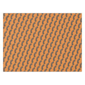 Flying Bats Black Oranje Happy Halloween Print Tafelkleed (Voorkant (Horizontaal))