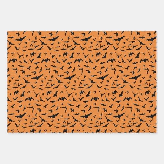 Flying Bats Halloween Inpakpapier Vel (Voorkant)