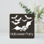 Flying Bats Halloween Party Uitnodiging 3 (Staand voorkant)