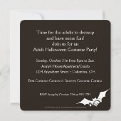 Flying Bats Halloween Party Uitnodiging 3 (Achterkant)