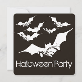 Flying Bats Halloween Party Uitnodiging 3