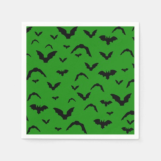 Flying bats on green servet (Voorkant)
