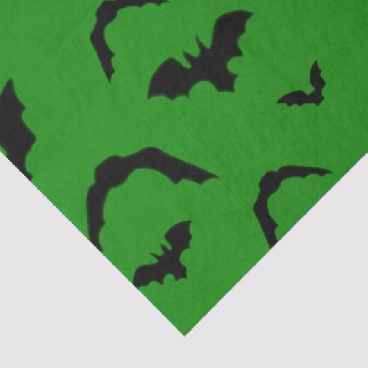 Flying Bats on Green Tissuepapier (Detail)