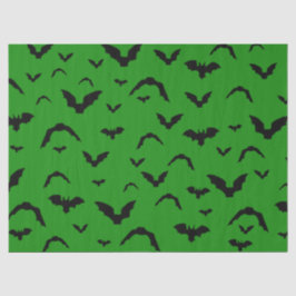 Flying Bats on Green Tissuepapier